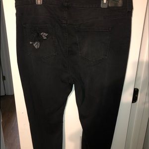 Black denim skinny jeans